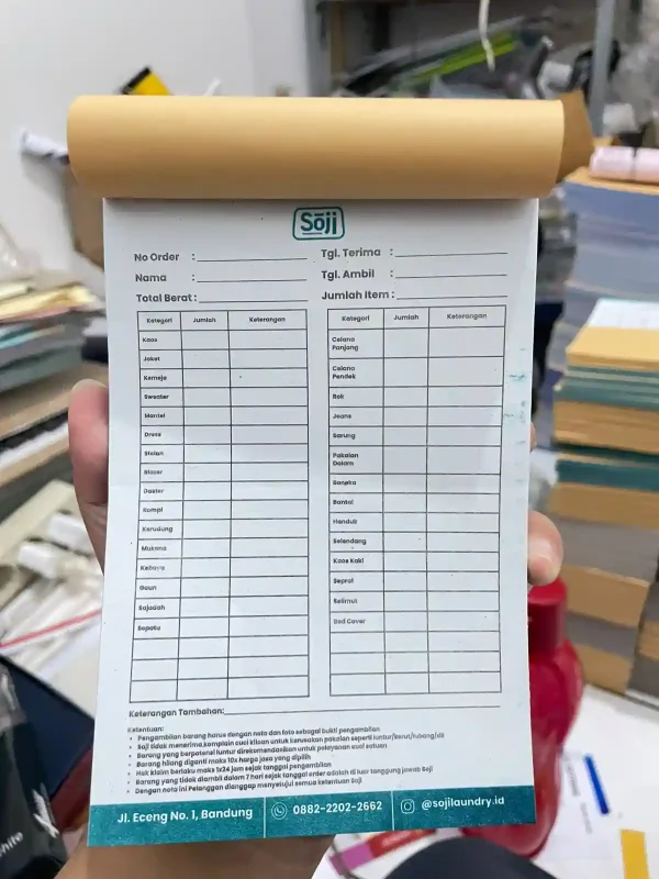 Cetak Nota Murah Bandung